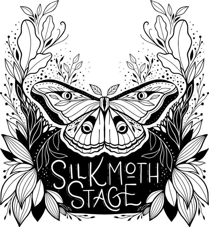 Art nouveau inspired silk moth graphic, by Kate Fristoe